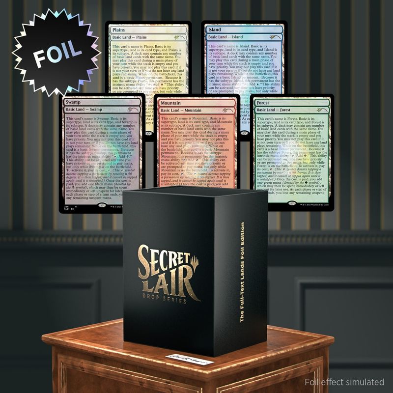 Secret Lair「The Full-Text Lands Foil Edition」 [Secret Lair]