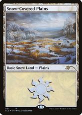 【Foil】(001)《冠雪の平地/Snow-Covered Plains》[SLD] 土地L