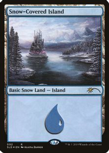 【Foil】(002)《冠雪の島/Snow-Covered Island》[SLD] 土地L