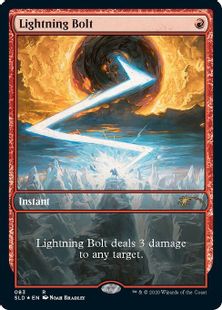 Foil】(083)□フルアート□《稲妻/Lightning Bolt》[SLD] 赤R | 日本 