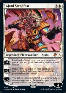 【Foil】(087)《不動のアジャニ/Ajani Steadfast》[SLD] 白R