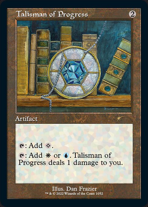 【エッチング・Foil】(1052)■旧枠■《発展のタリスマン/Talisman of Progress》[SLD] 茶R