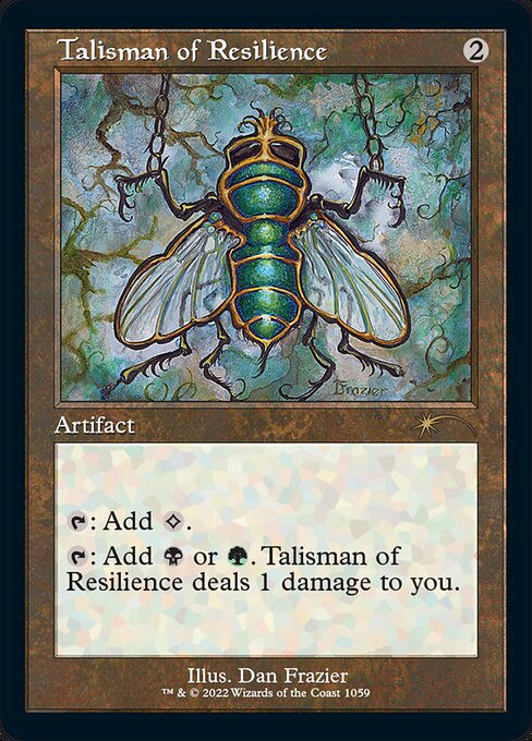 【エッチング・Foil】(1059)■旧枠■《反発のタリスマン/Talisman of Resilience》[SLD] 茶R
