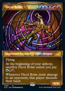 【テクスチャー・Foil】(1069)■ショーケース■《ニコル・ボーラス/Nicol Bolas》[SLD] 金R