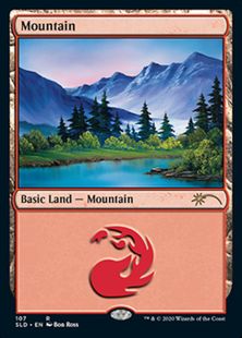 【Foil】(107)《山/Mountain》[SLD] 土地