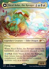 【Foil】(1158)■ボーダーレス■《破滅の龍、ニコル・ボーラス/Nicol Bolas, the Ravager》/《覚醒の龍、ニコル・ボーラス/Nicol Bolas, the Arisen》[SLD] 金