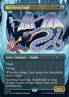 (1225)■ボーダーレス■《氷牙のコアトル/Ice-Fang Coatl》[SLD] 金