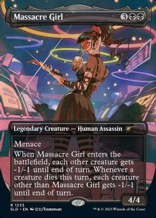 【Foil】(1233)■ボーダーレス■《虐殺少女/Massacre Girl》[SLD] 黒