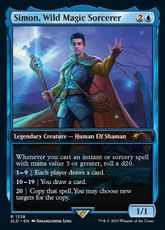 【Foil】(1238)《Simon, Wild Magic Sorcerer》[SLD] 青