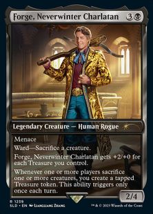 【Foil】(1239)《Forge, Neverwinter Charlatan》[SLD] 黒