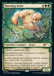 【ハロー・Foil】(1263)■ショーケース■《探索する獣/Questing Beast》[SLD] 緑