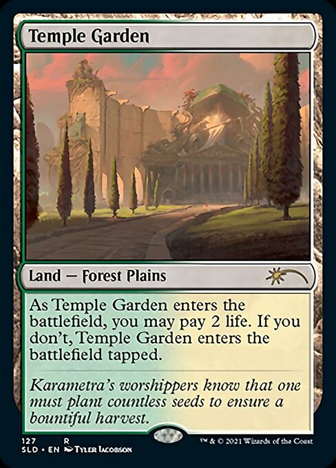 Foil】《寺院の庭/Temple Garden》[EXP] 土地R | 日本最大級 MTG通販