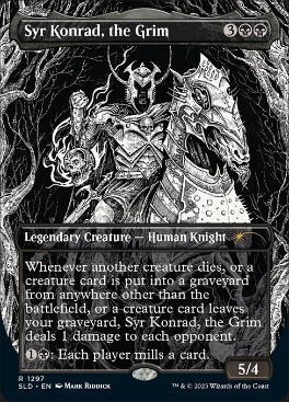 (1297)■ボーダーレス■《厳格な者、コンラッド卿/Syr Konrad, the Grim》[SLD] 黒