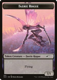 (013)《フェアリー・ならず者トークン/Faerie Rogue Token》[SLD] 黒