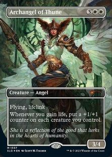 Foil】(1337)□ボーダーレス□《テューンの大天使/Archangel of Thune 