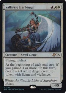 【Foil】(1347)《戦乙女の先触れ/Valkyrie Harbinger》[SLD] 白
