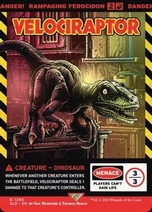 (1390)■ボーダーレス■《Velociraptor》/《暴れ回るフェロキドン/Rampaging Ferocidon》[SLD] 赤