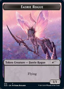 (014)《フェアリー・ならず者トークン/Faerie Rogue Token》[SLD] 黒