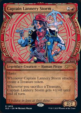 【Foil】(1409)■ショーケース■《風雲船長ラネリー/Captain Lannery Storm》[SLD] 赤