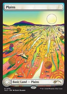 【Foil】(1478)■フルアート■《平地/Plains》[SLD] 土地