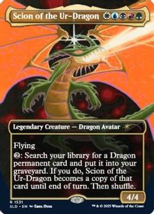 Foil】(1531)□ボーダーレス□《始祖ドラゴンの末裔/Scion of the Ur 
