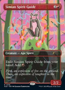 (1548)■ボーダーレス■《猿人の指導霊/Simian Spirit Guide》[SLD] 赤