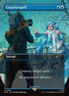 買取：【Foil】(1589)□ボーダーレス□《対抗呪文/Counterspell》[SLD 対抗呪文 英語foil NM 3枚セット ボーダーレス