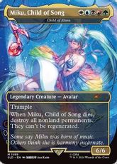 【Foil】(1599)■ボーダーレス■《歌の申し子、ミク/Miku, Child of Song》/《アラーラの子/Child of Alara》[SLD] 金