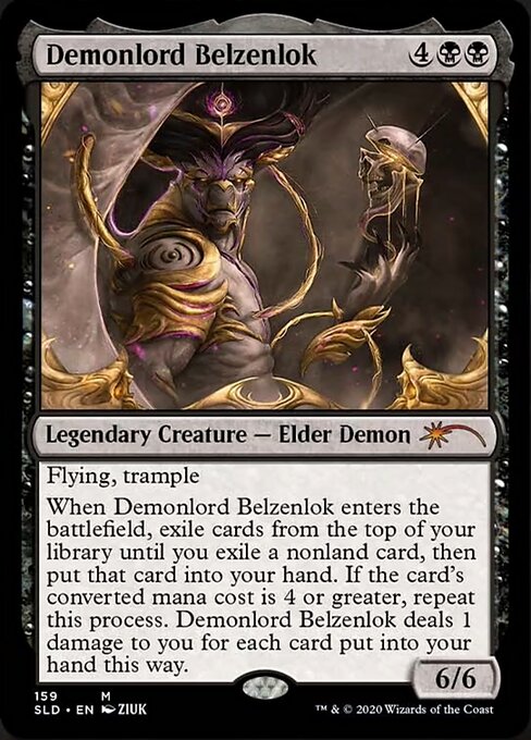 【Foil】(159)《悪魔王ベルゼンロック/Demonlord Belzenlok》[SLD] 黒R