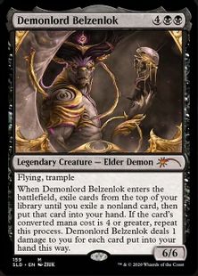 (159)《悪魔王ベルゼンロック/Demonlord Belzenlok》[SLD] 黒R