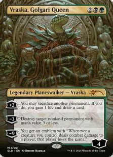 (1702)■ボーダーレス■《ゴルガリの女王、ヴラスカ/Vraska, Golgari Queen》[SLD] 金