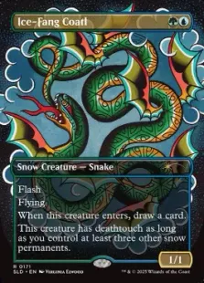 『MTG』氷牙のコアトル　mh1 foil  4枚セット Foil】(171)□ボーダーレス□《氷牙のコアトル/Ice-Fang Coatl》[SLD