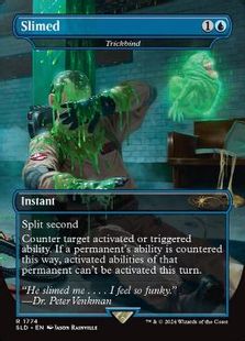 Foil】(1774)□ボーダーレス□《Slimed》//《計略縛り/Trickbind》[SLD 