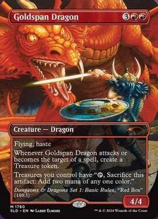Foil】(1780)□ボーダーレス□《黄金架のドラゴン/Goldspan Dragon 