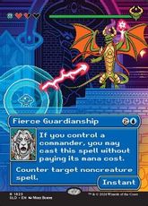 【Foil】(1823)■ボーダーレス■《激情の後見/Fierce Guardianship》[SLD] 青