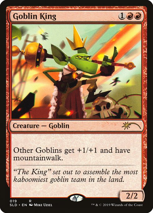 (019)《ゴブリンの王/Goblin King》[SLD] 赤R