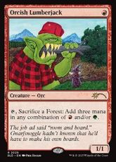 【Foil】(2025)《オークの木こり/Orcish Lumberjack》[SLD] 赤