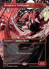 【Foil】(2038)■ボーダーレス■《僧院の速槍/Monastery Swiftspear》[SLD] 赤