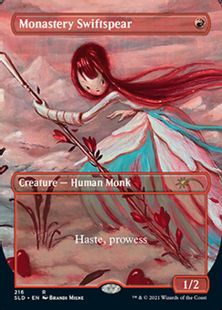 216)□ボーダーレス□《僧院の速槍/Monastery Swiftspear》[SLD] 赤R 