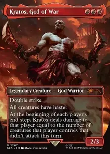 Foil】(2207)□ボーダーレス□《Kratos, God of War》[SLD] 赤 | 日本