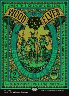 Foil】(2280)□ボーダーレス□《ウッド・エルフ/Wood Elves》[SLD] 緑R