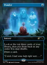 【Foil】(2292)■ボーダーレス■《思案/Ponder》[SLD] 青