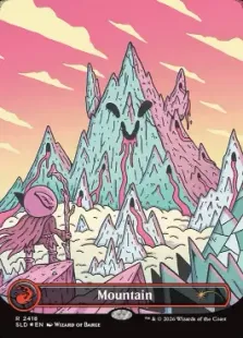 Foil】(2418)□ボーダーレス□《山/Mountain》[SLD] 土地 | 日本最大級