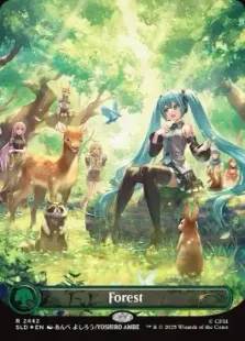 Foil】(2442)□ボーダーレス□《森/Forest》[SLD] 土地 | 日本最大級