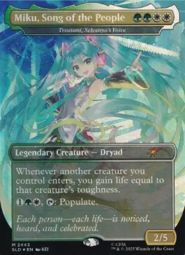 Foil】(2443)□ボーダーレス□《Miku, Song of the People