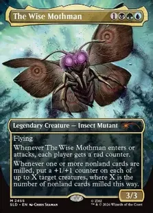 2455)□ボーダーレス□《賢きモスマン/The Wise Mothman》[SLD] 金R