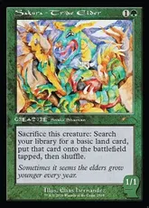 【Foil】(2518)《桜族の長老/Sakura-Tribe Elder》[SLD] 緑R
