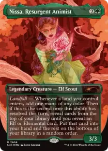 Foil】(2658)□ボーダーレス□《復活した精霊信者、ニッサ/Nissa