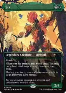 Foil】(2660)□ボーダーレス□《六番/Six》[SLD] 緑 | 日本最大級 MTG