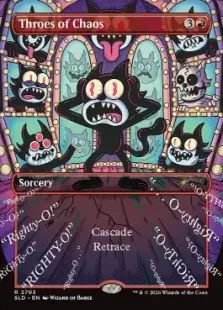 Foil】(2703)□ボーダーレス□《混沌の辛苦/Throes of Chaos》[SLD] 赤
